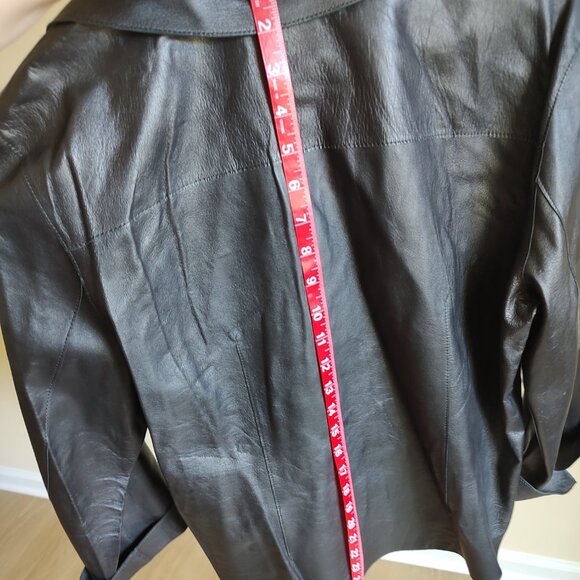 DKNY Black Leather Jacket - Size M - Picture 7 of 9